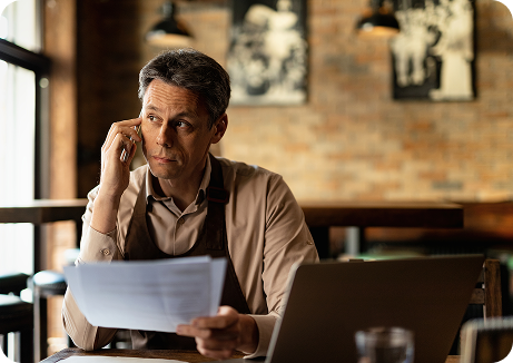 imprenditore preocuppato